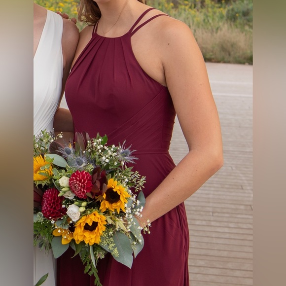 Azazie Cabernet Melinda bridesmaids dress. Size A6. - Picture 4 of 8